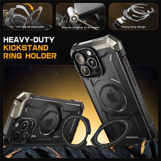 Husa iPhone 16 Pro Supcase Unicorn Beetle Defender, negru