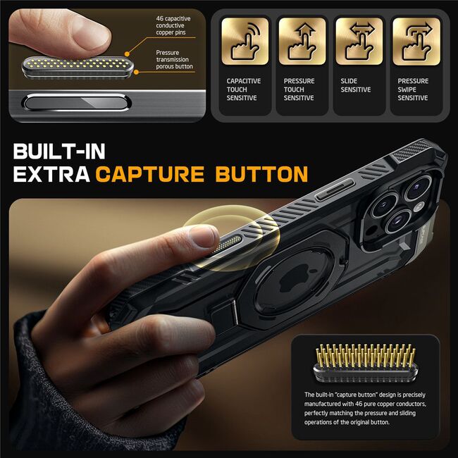 Husa iPhone 16 Pro Supcase Unicorn Beetle Defender, negru