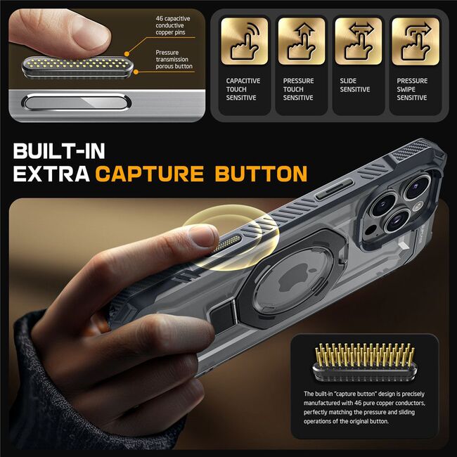 Husa iPhone 16 Pro Max Supcase Unicorn Beetle Defender, gri