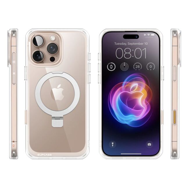 Husa iPhone 16 Pro Max Supcase Unicorn Beetle MagStand, transparenta