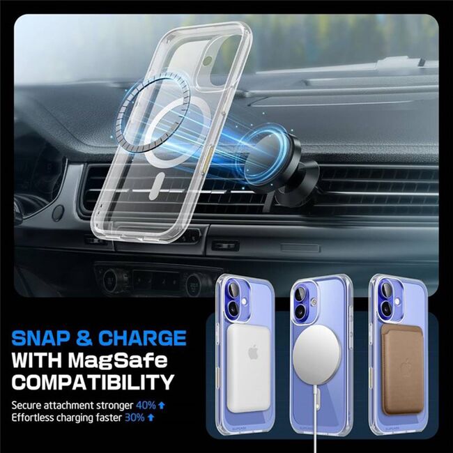 Husa iPhone 16 Pro Max Supcase Unicorn Beetle MagStand, transparenta
