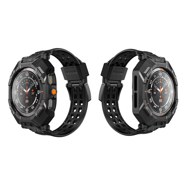 [Pachet husa + folie + curea] Samsung Galaxy Watch Ultra 47mm Supcase Unicorn Beetle Pro, negru