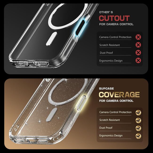 Husa iPhone 16 Supcase Unicorn Beetle Slim Clear MagSafe, roz