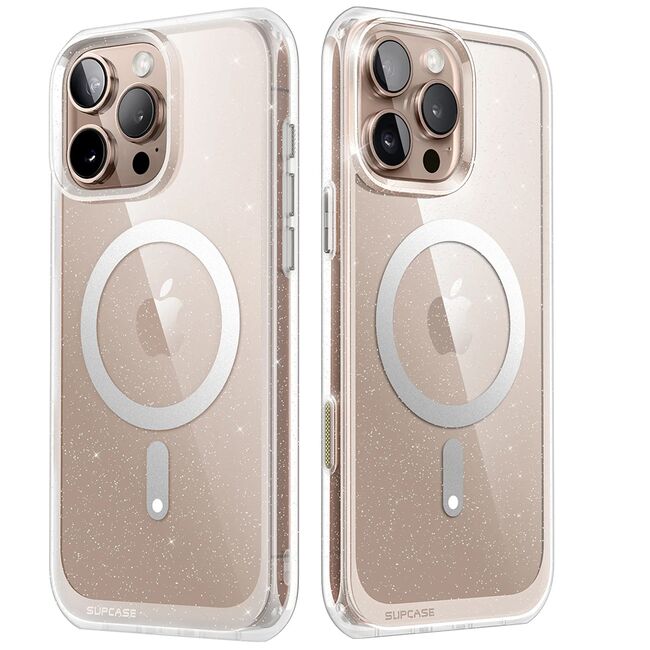 Husa iPhone 16 Pro Supcase Unicorn Beetle Slim Clear MagSafe, roz