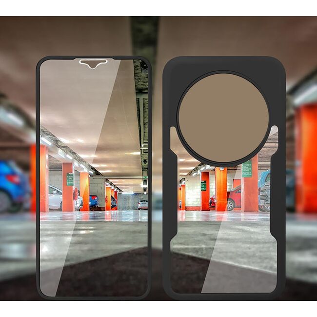 Pachet 360: Husa cu folie integrata pentru  Xiaomi Redmi 14C Cover360 fata / spate - mov
