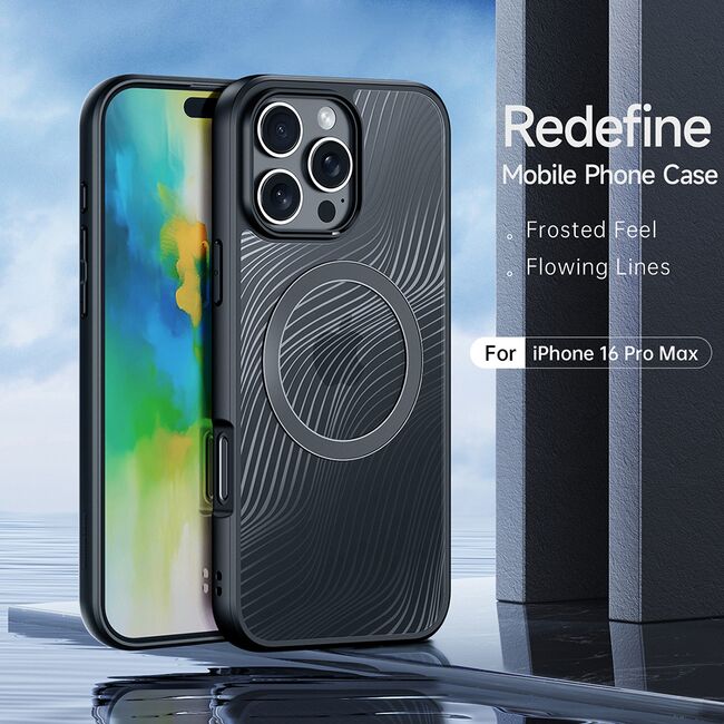 Husa iPhone 16 Pro Max Dux Ducis Aimo MagSafe, negru