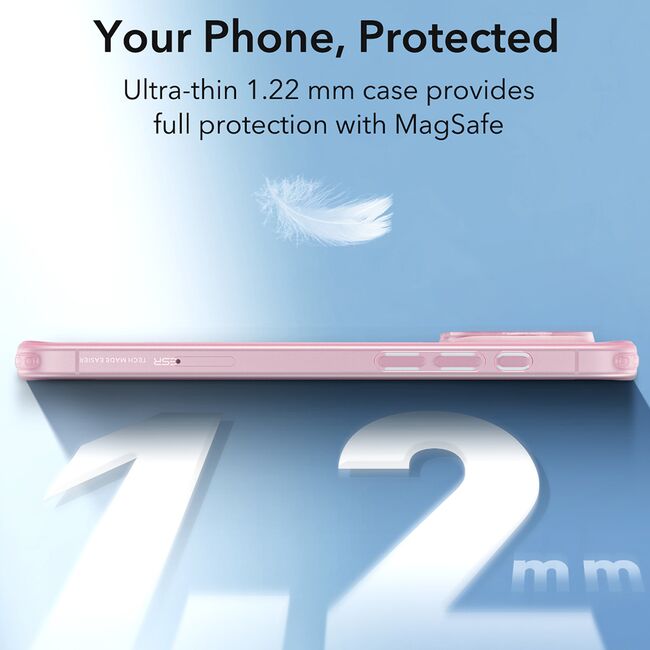 Husa iPhone 16 Pro Max ESR Zero HaloLock, roz