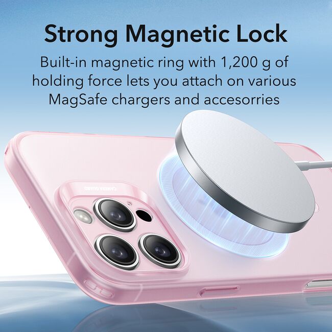 Husa iPhone 16 Pro Max ESR Zero HaloLock, roz