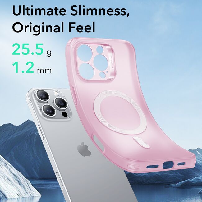 Husa iPhone 16 Pro Max ESR Zero HaloLock, roz