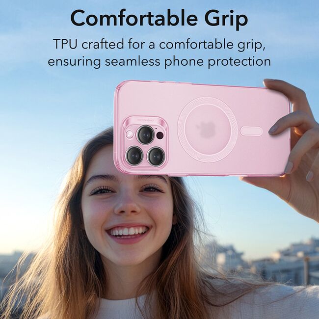 Husa iPhone 16 Pro Max ESR Zero HaloLock, roz