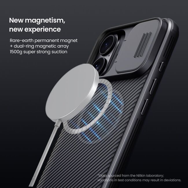Husa iPhone 16 Plus Nillkin CamShield Pro Magnetic, negru