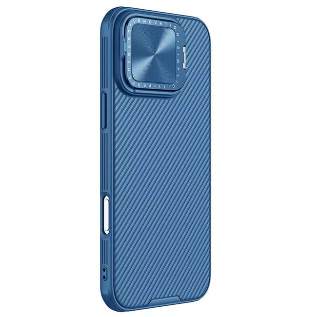 Husa iPhone 16 Pro Max Nillkin CamShield Prop Magnetic, albastru