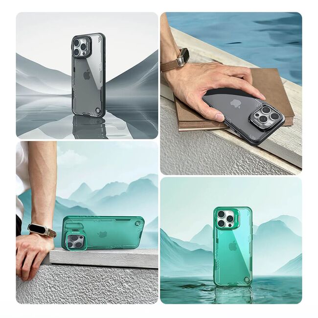 Husa iPhone 16 Pro Max Nillkin Iceblade Prop, cu decupaj camera, verde