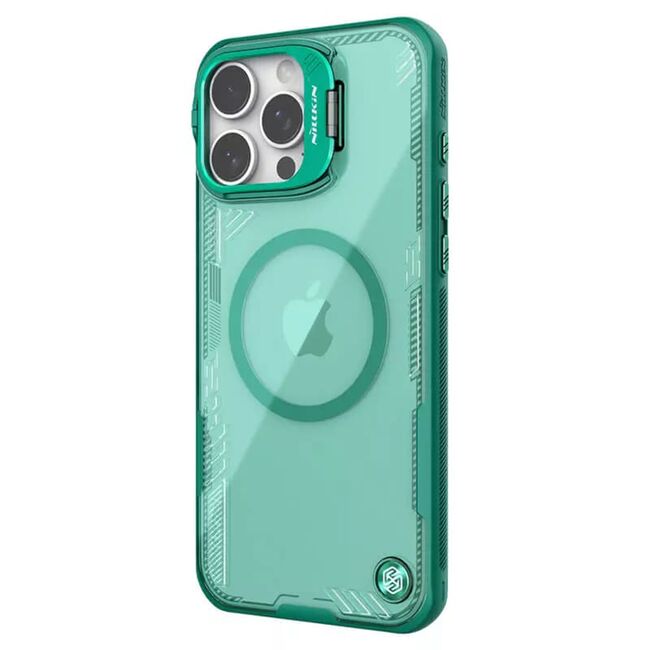 Husa iPhone 16 Pro Max Nillkin Iceblade Prop Magnetic, cu decupaj camera, verde