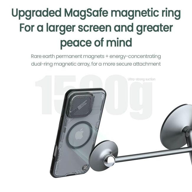 Husa iPhone 16 Pro Max Nillkin Iceblade Prop Magnetic, fara decupaj camera, negru