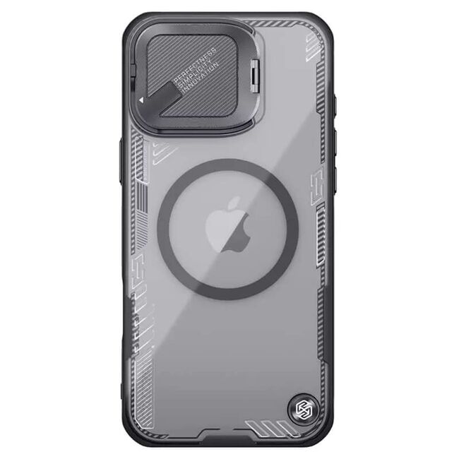 Husa iPhone 16 Pro Max Nillkin Iceblade Prop Magnetic, fara decupaj camera, negru