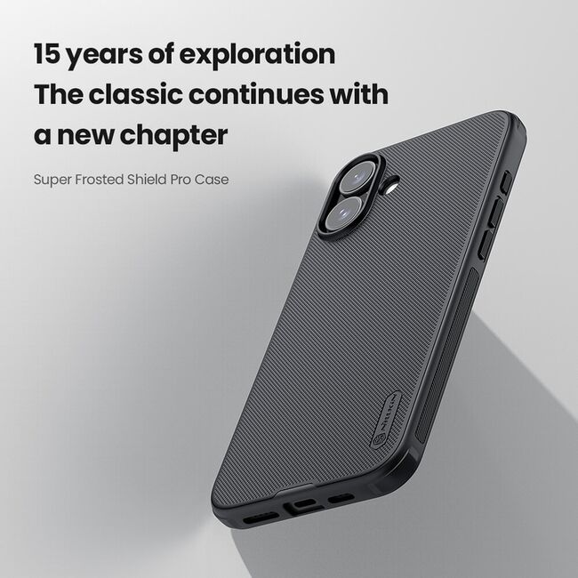 Husa iPhone 16 Plus Nillkin Super Frosted Shield Pro, negru