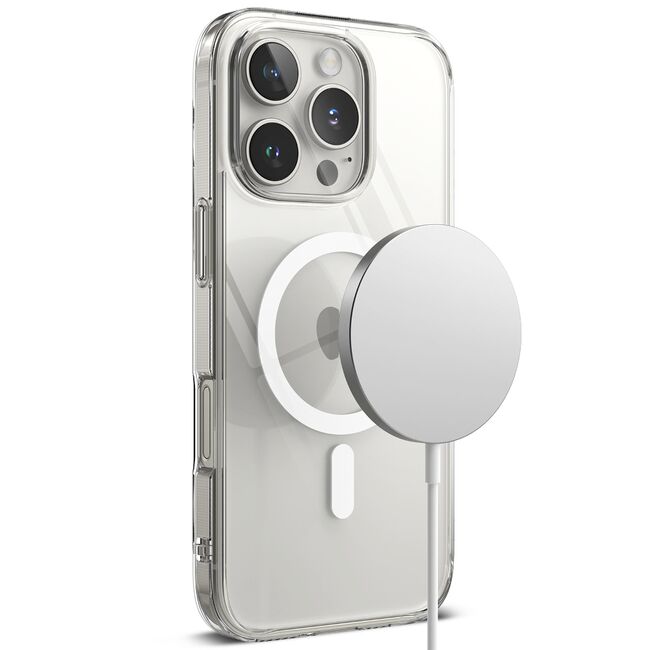 Husa iPhone 16 Pro Max Ringke Fusion MagSafe, transparenta
