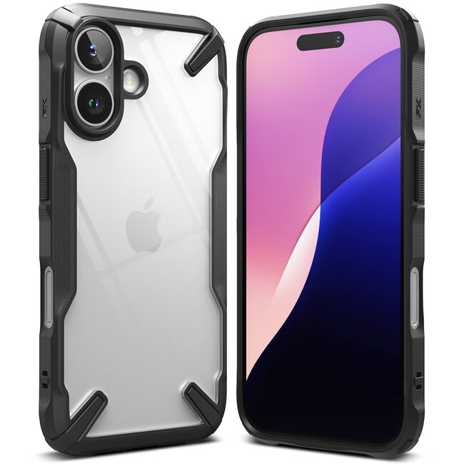 Husa iPhone 16 Plus Ringke Fusion X, negru