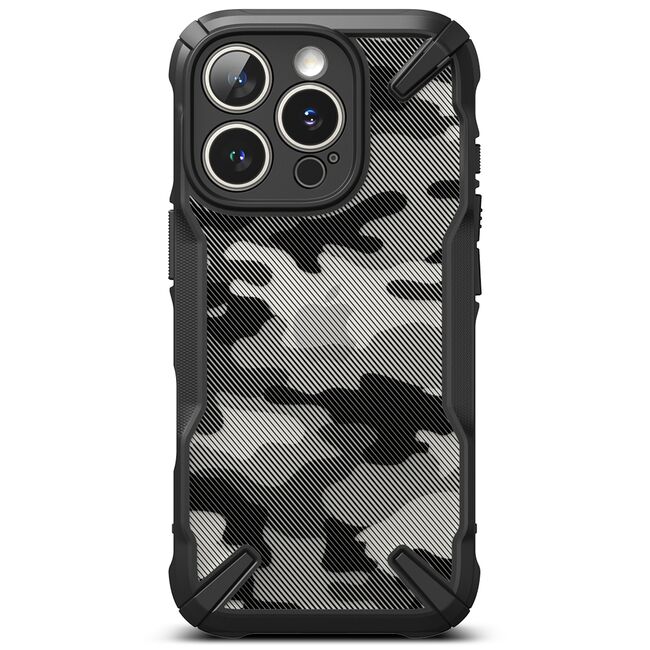 Husa iPhone 16 Pro Max Ringke Fusion X Design, camo black