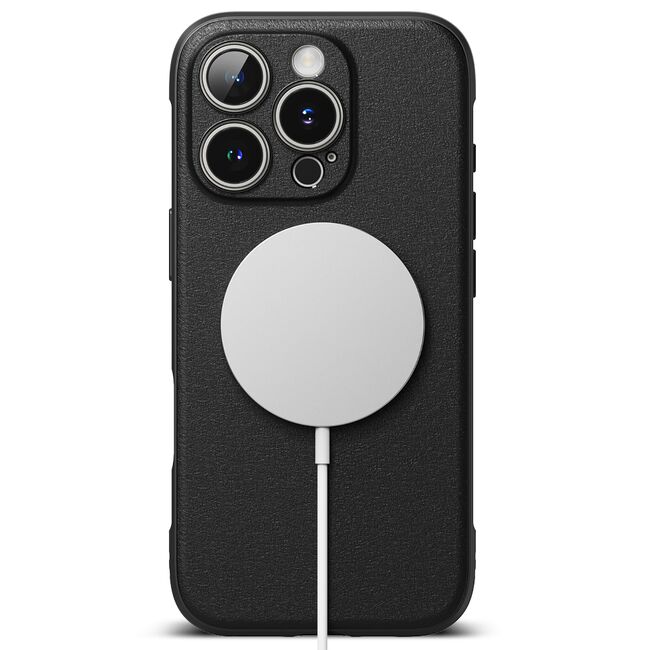 Husa pentru  iPhone 16 Pro Max Ringke - Silicone Magnetic MagSafe - Negru