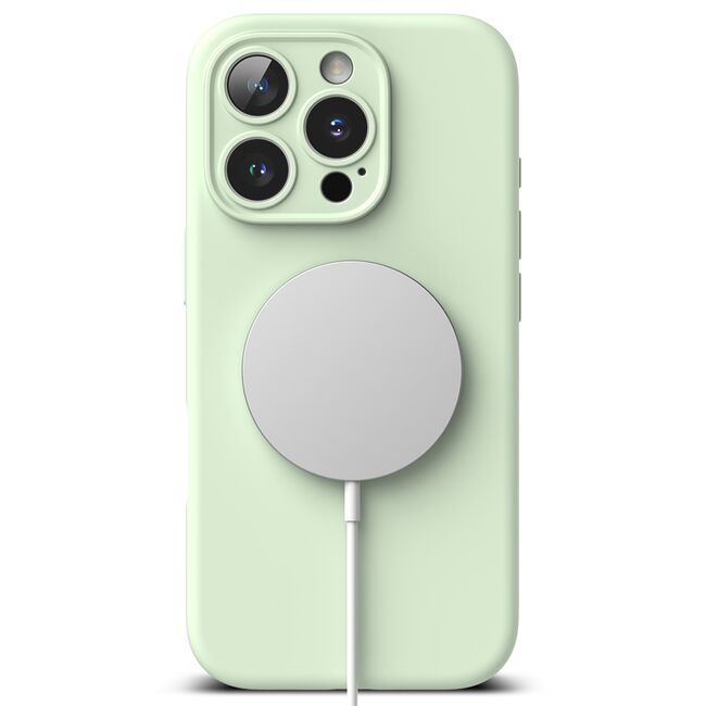 Husa pentru  iPhone 16 Pro Max Ringke - Silicone Magnetic MagSafe - Verde