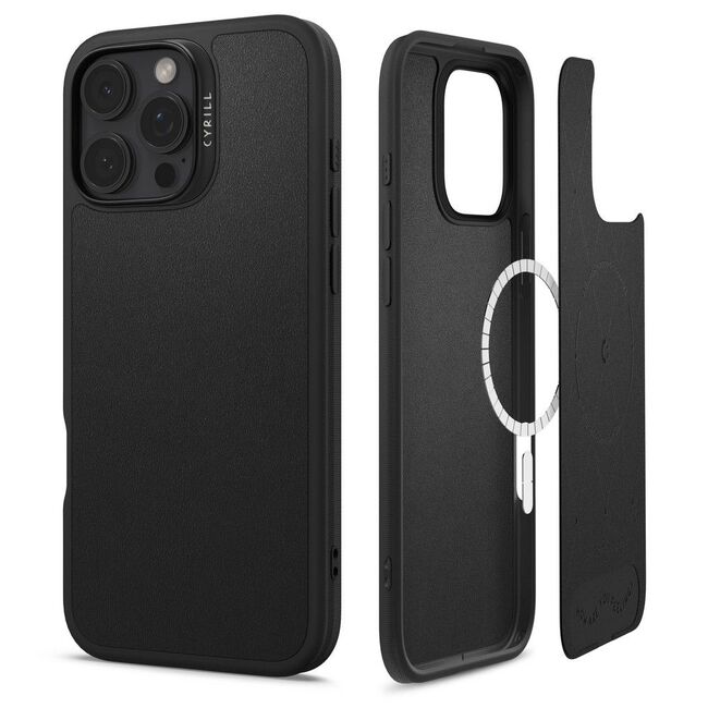 Husa iPhone 16 Pro Spigen Cyrill Kajuk MagSafe, negru