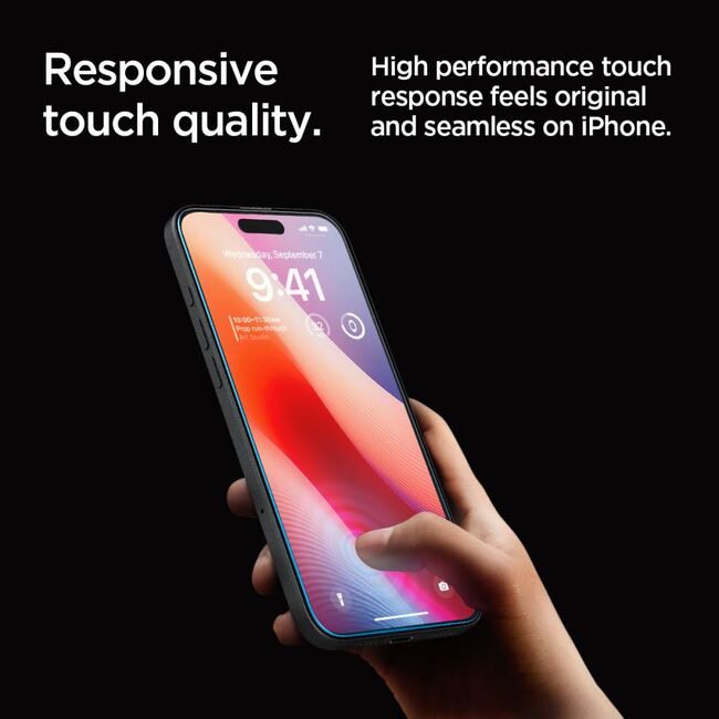Folie iPhone 16 Pro Max Spigen Glas.tR EZ Fit, transparenta