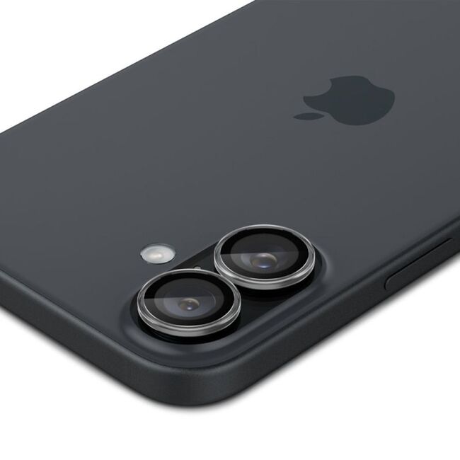 [Pachet 2x] Folie sticla camera iPhone 16 / 16 Plus Spigen Glas.tR Optik EZ Fit Pro, transparenta
