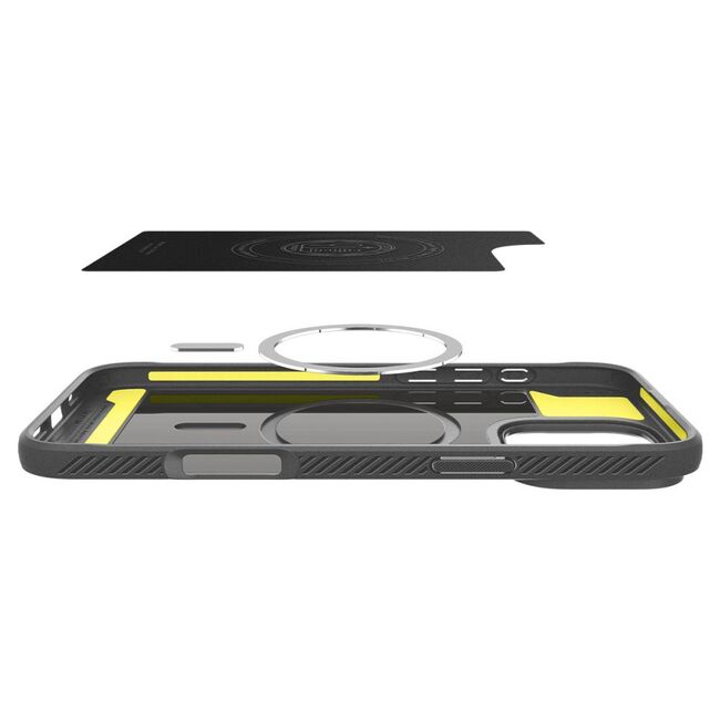 Husa premium pentru  iPhone 16 Pro Max Spigen - Rugged Armor MagSafe - Gri