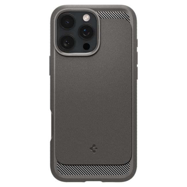 Husa premium pentru  iPhone 16 Pro Max Spigen - Rugged Armor MagSafe - Gri