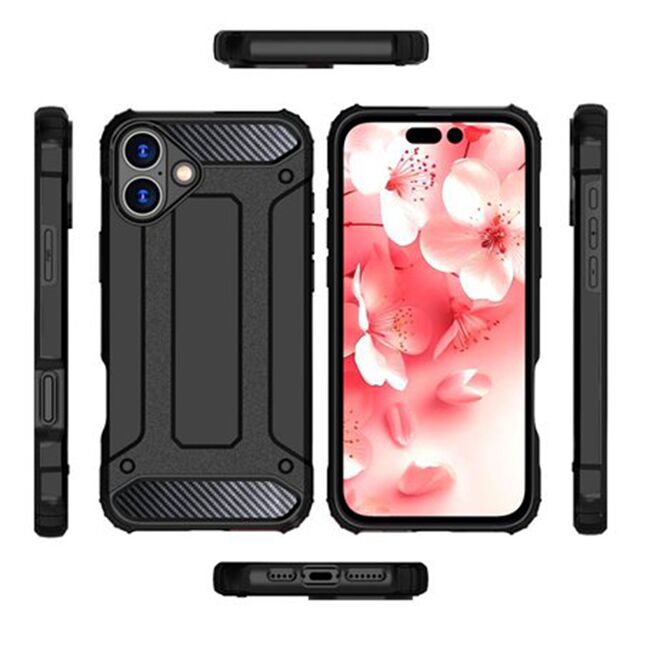 Husa iPhone 16 Pro Max Techsuit Hybrid Armor, negru