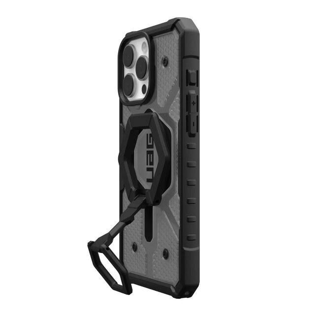 Husa iPhone 16 Pro Max UAG Pathfinder Clear MagSafe, Ash / Black Stand