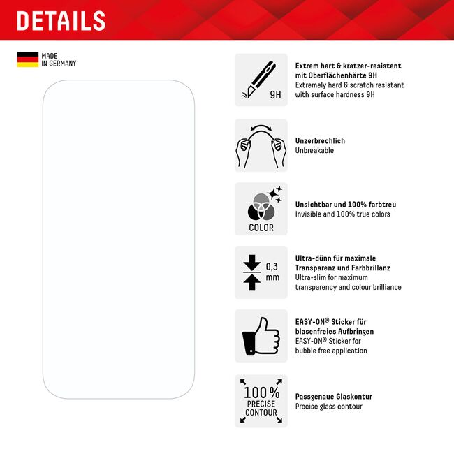 Folie premium iPhone 16 Plus Displex Smart FlexiGlass, transparenta