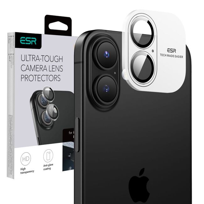 Folie sticla camera iPhone 16 / 16 Plus ESR Armorite Camera Lens Protectors, transparenta