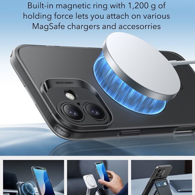 Husa iPhone 16 ESR Zero HaloLock, maro