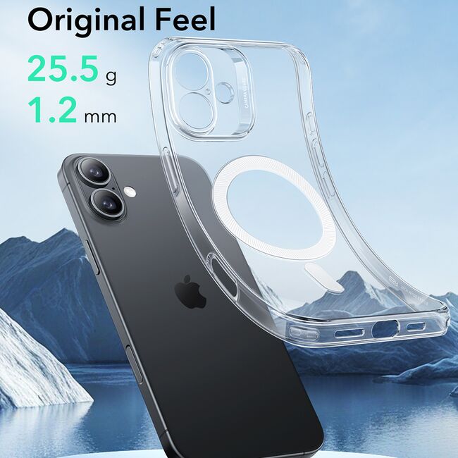 Husa iPhone 16 Plus ESR Zero HaloLock, transparenta