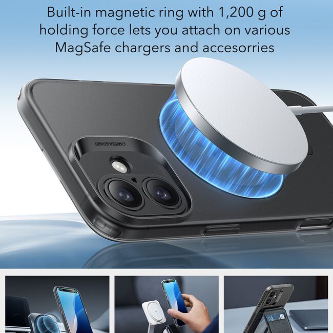 Husa iPhone 16 Plus ESR Zero HaloLock, maro