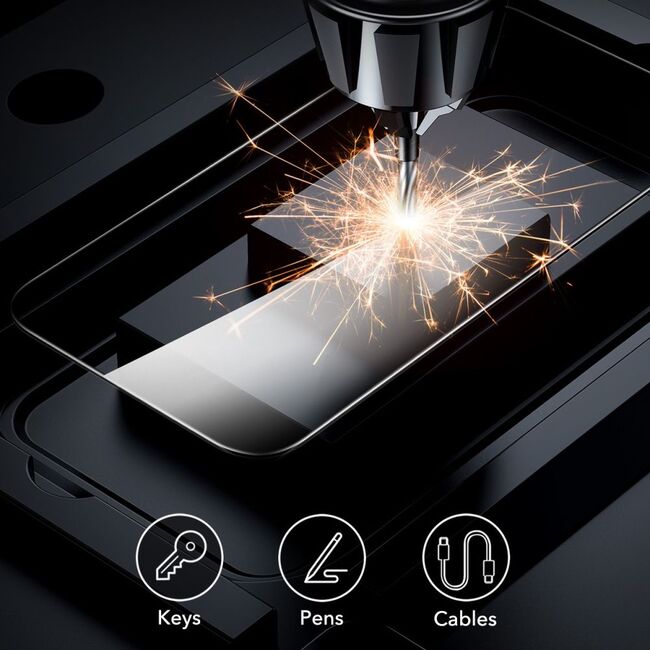 [Pachet 2x] Folie sticla iPhone 16 ESR Tempered Glass, negru
