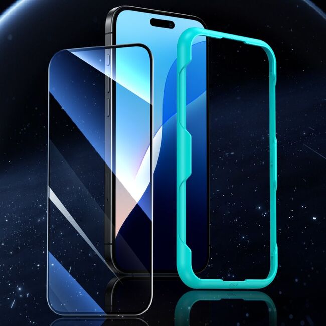 [Pachet 2x] Folie sticla iPhone 16 ESR Tempered Glass, negru