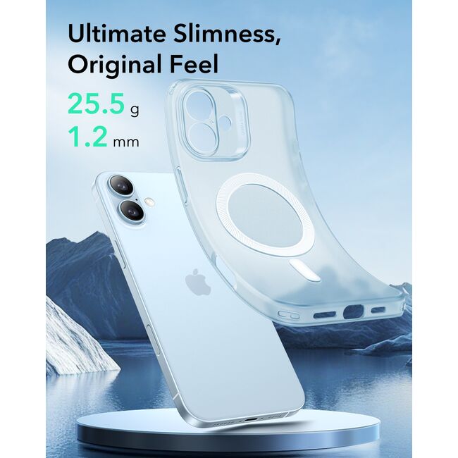 Husa iPhone 16 ESR Zero HaloLock, albastru