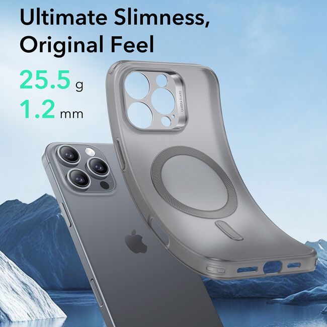 Husa iPhone 16 Pro ESR Zero HaloLock, gri