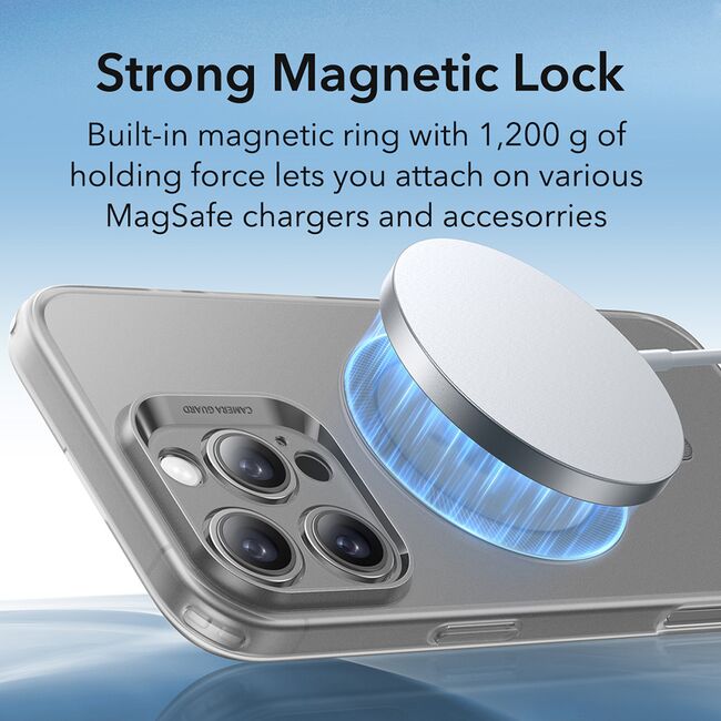 Husa iPhone 16 Pro ESR Zero HaloLock, gri