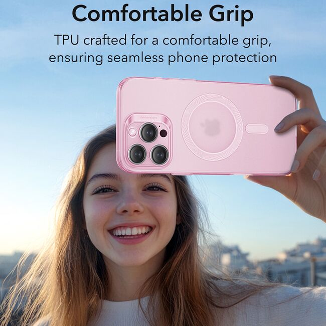 Husa iPhone 16 Pro ESR Zero HaloLock, roz
