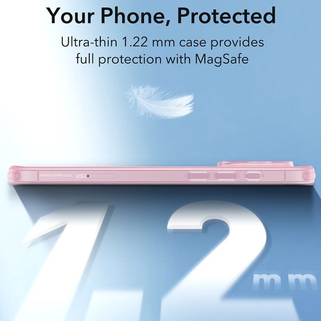 Husa iPhone 16 Pro ESR Zero HaloLock, roz