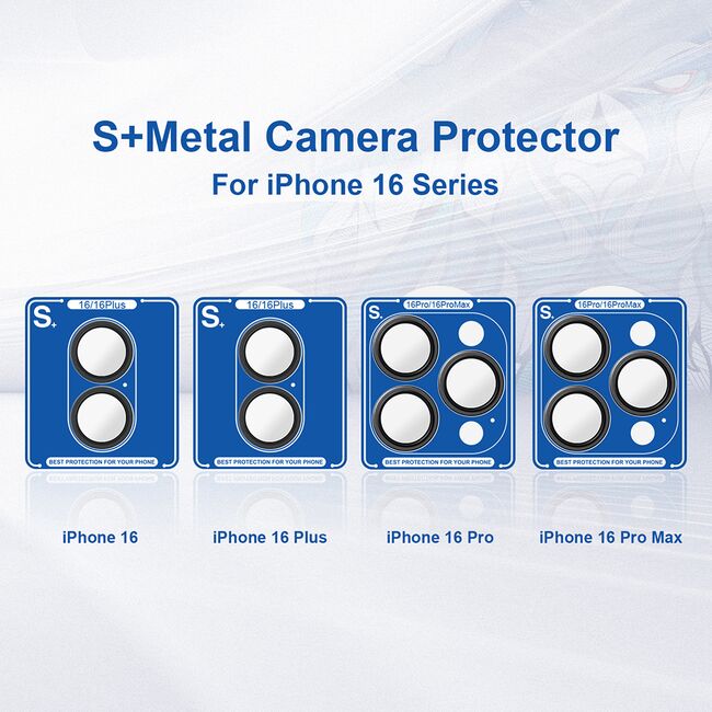 Folie sticla iPhone 16 / 16 Plus Lito S+ Camera Protector, albastru