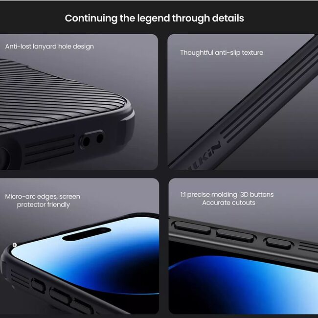 Husa iPhone 16 Nillkin CamShield Pro, negru