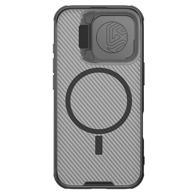 Husa iPhone 16 Pro Nillkin CamShield Prop Magnetic, negru/transparenta
