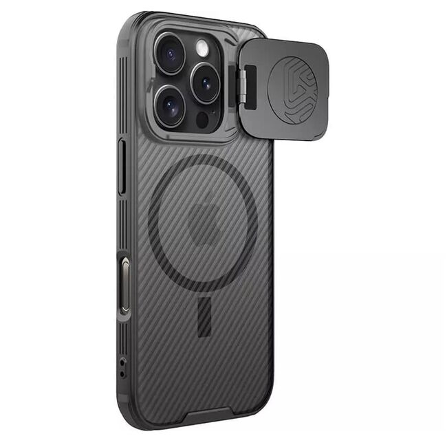 Husa iPhone 16 Pro Nillkin CamShield Prop Magnetic, negru/transparenta