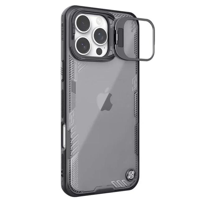 Husa iPhone 16 Pro Nillkin Iceblade Prop, cu decupaj camera, negru